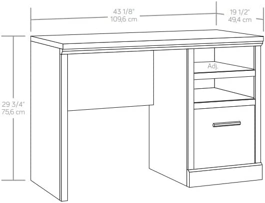 Sauder Aspen Post – Escritorio de madera con acabado de roble
