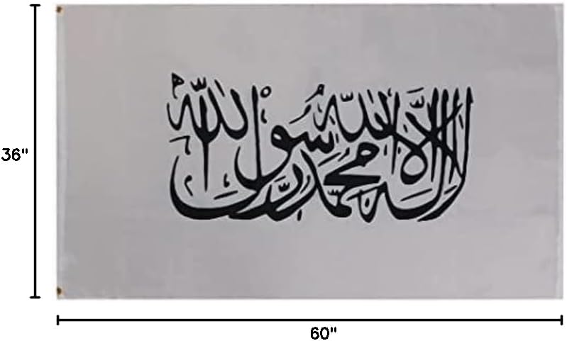Flakita’s Novelties – Bandera de 3 x 5 pulgadas, diseño de Emirato Islámico de Aghanistán, blanco y negro, 100D con ojales