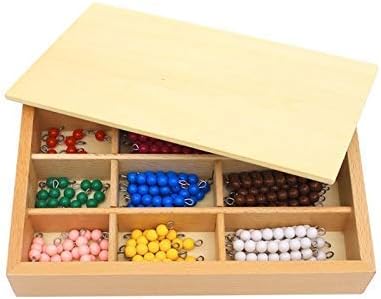Danni Niños Matemáticas Aprender Juguetes Montessori Madera Matemáticas Juguetes Educativos Colorido Tablero de Ajedrez Cuentas Juguete Matemáticas