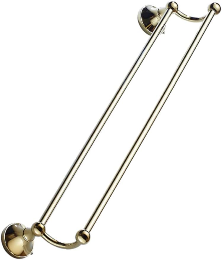 Toallero de doble barra de latón para toallas de baño, estante de acero inoxidable, estantes montados en la pared, barra de toalla de cocina,