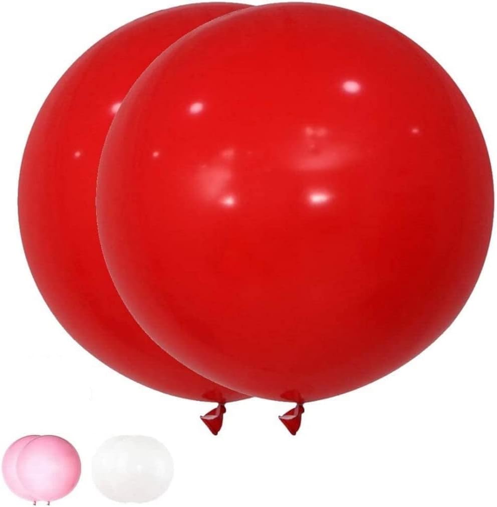 DIWULI Globos rojos XXL  Globos grandes, 2 unidades, globos gigantes XXL, globos gigantes XXL, globos gigantes grandes, globo gigante, globo de