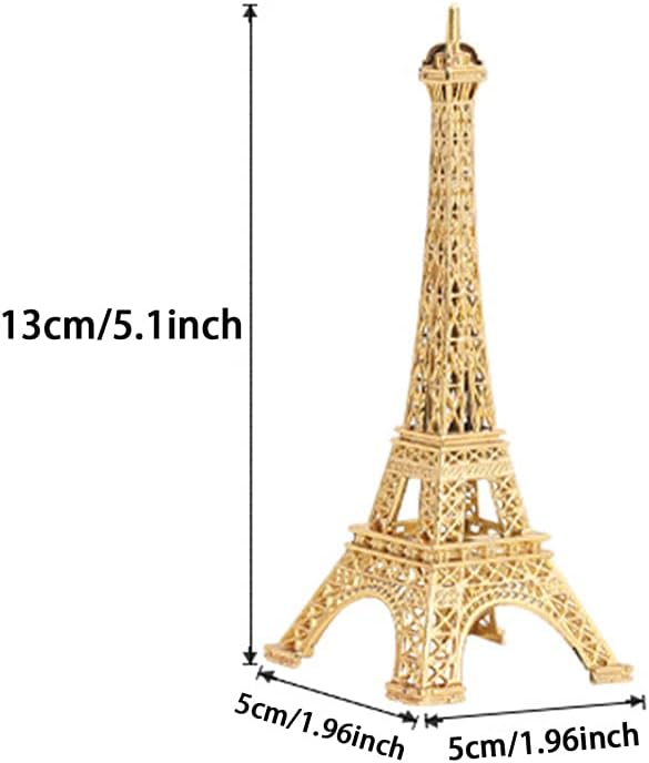 Estatua de la Torre Eiffel, modelo de arquitectura romántica de París, decoración de la torre Eiffel, kits de construcción de metal Francia Torre