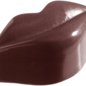 Molde de policarbonato para chocolate 1296 con 21 cavidades de labios de 1.024 in x 1.929 in x 0.669 in de alto Molde de policarbonato para chocolate 1296 con 21 cavidades de labios de 1.024 in x 1.929 in x 0.669 in de alto