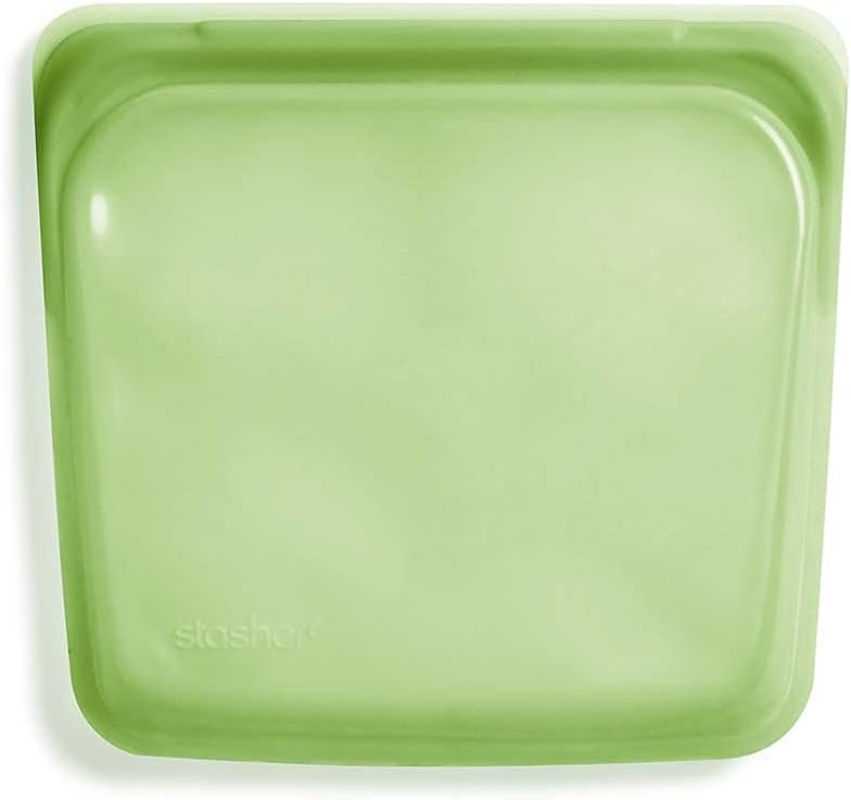 STASHER Bolsa de sándwich verde, 1 EA