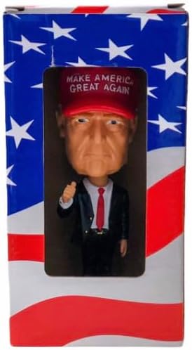 DC Souvenirs Trump Presidencial Bobblehead con sombrero rojo MAGA, el 45 presidente Trump vistiendo hace que Estados Unidos vuelva a ser grande de