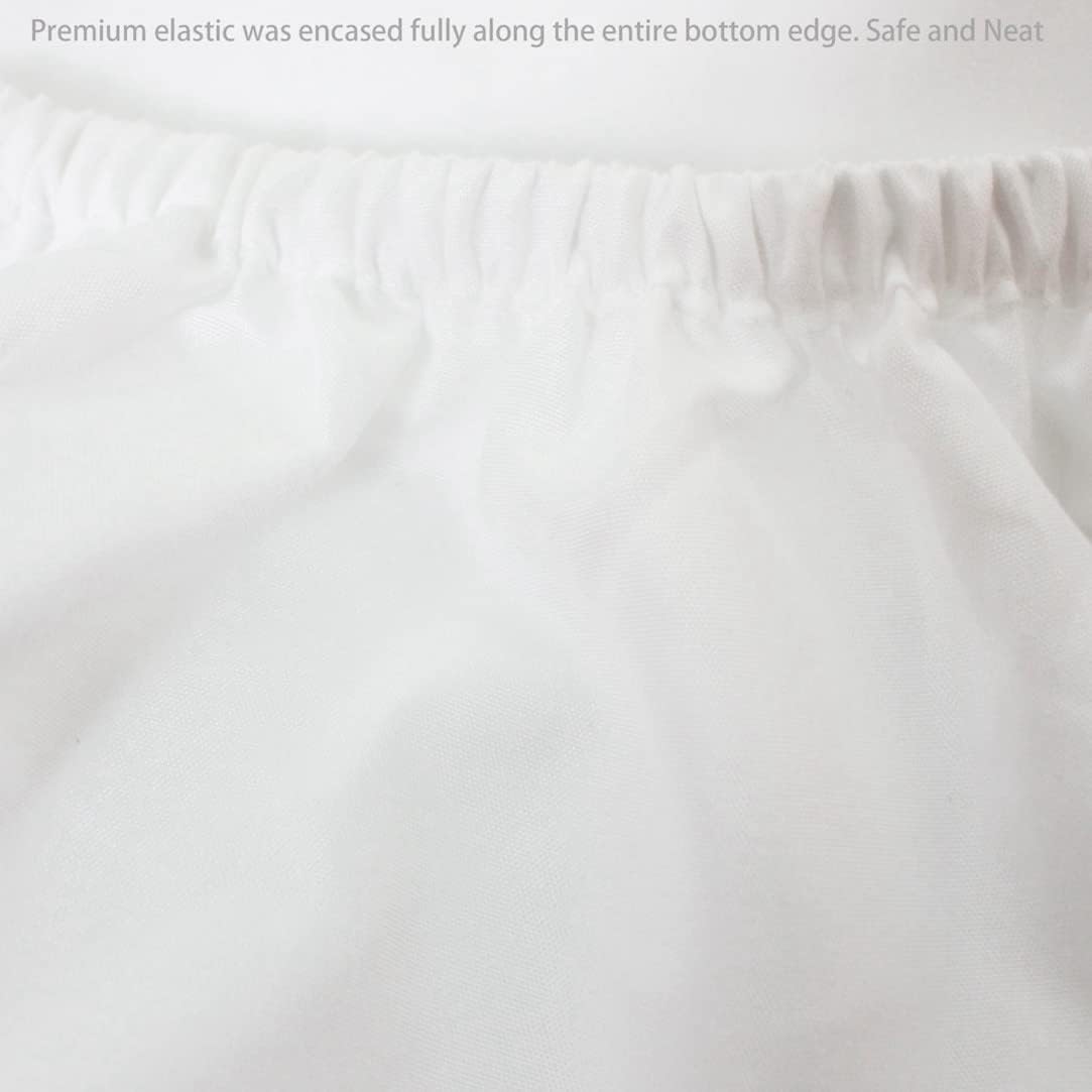 CaSaJa Juego de sábanas de moisés blanco de 3 unidades, tacto suave y sedoso con cómoda superficie de siesta para bebé niño y niña, ajuste flexible,