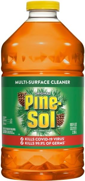 PineSol Limpiador multiusos, aroma original de pino, (paquete de 2) botellas de 80 onzas