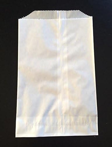 Bolsas de papel de cera de vidrio de 5-12 x 7-34 pulgadas, bolsas de papel con forro de vidrio plano gourmet – Paquete de 100
