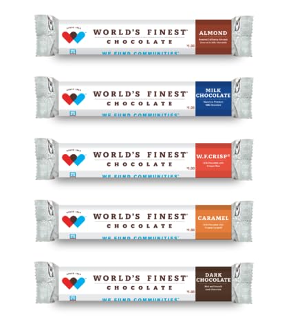 World’s Finest Chocolate – 60 barras de caramelo – Paquete variado de chocolate para recaudación de fondos