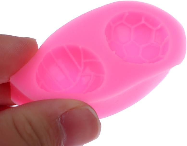 Molde de silicona para baloncesto, béisbol, voleibol, fútbol, bricolaje, Sugarcraft, magdalena, molde para hornear, fondant, pastel, herramienta de
