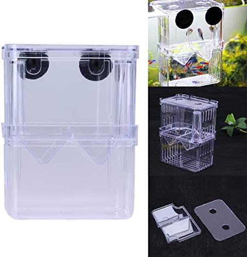 Caja de aislamiento de peces multifunción de acrílico grande Divisor de crianza Contenedor de mantenimiento para acuario de peces pequeños camarones