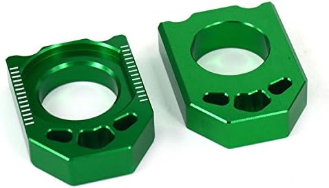 JFG RACING Ajustador de cadena de ejes traseros CNC para KX125 KX250 03-08 KX250F 04-16 KX450F 06-16 KLX450R 08-15