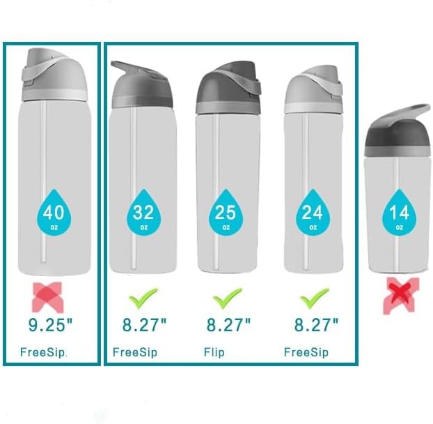 Pajitas de repuesto para Owala FreeSip de 24 onzas, 32 onzas, 6 popotes Owala, lavables y reutilizables, para botella de agua de acero inoxidable