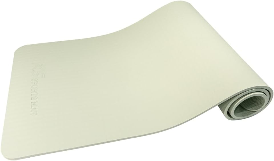 KS Esterilla de yoga de alta calidad, material TPE, excelente resistencia, antideslizante, 72 x 24 pulgadas, extra grueso, 0.4 pulgadas (0.394 in)