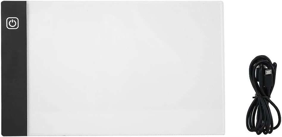 Caja de luz de rastreo, brillo A5 ajustable 3 niveles de atenuación LED almohadilla de luz para animación, diseño de pintura, dibujo, boceto