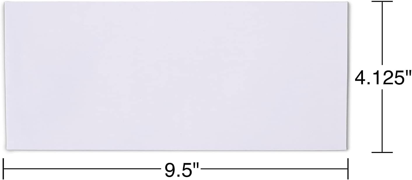 Staples EasyClose – Sobres de seguridad tintados #10 para negocios, 4 18 pulgadas x 9 12 pulgadas, blanco, 300cartón (ST50308-CCVS)