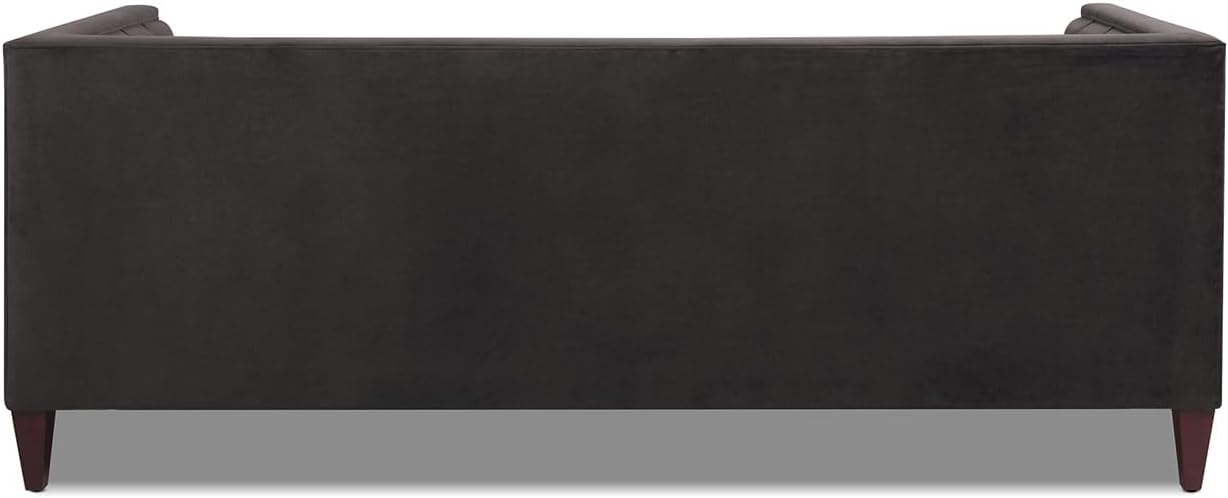 Jennifer Taylor Home, Colección Jack – Moderno sofá tapizado a mano con 2 cojines de apoyo, 84 pulgadas, color gris oscuro