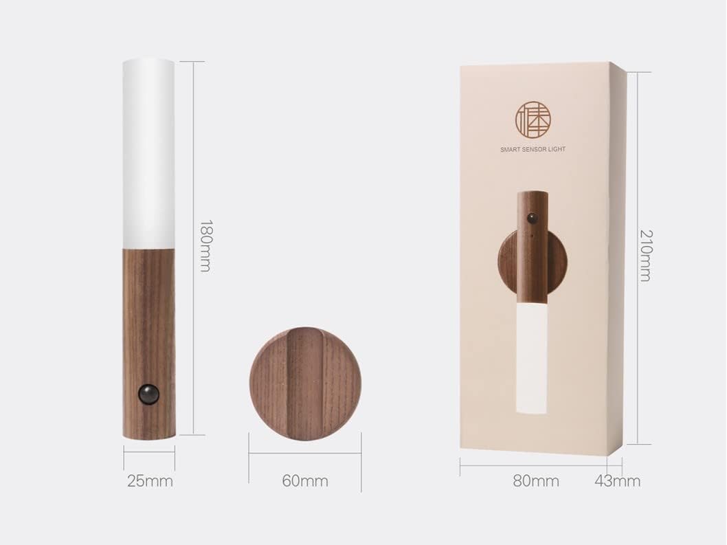 Aplique de pared portátil inteligente con pilas, luz nocturna con sensor de movimiento, luces magnéticas recargables para sala de estar, dormitorio,