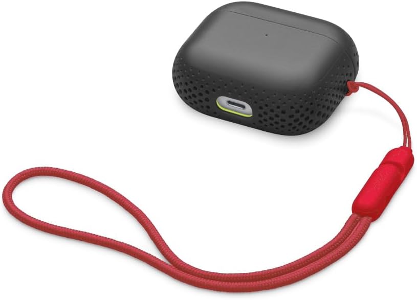 Incase – Cordón compatible con Apple Airpod Pro 2, cordón de alta calidad con clip ajustable, seguro Airpods con estilo (rojo, paquete de 2)