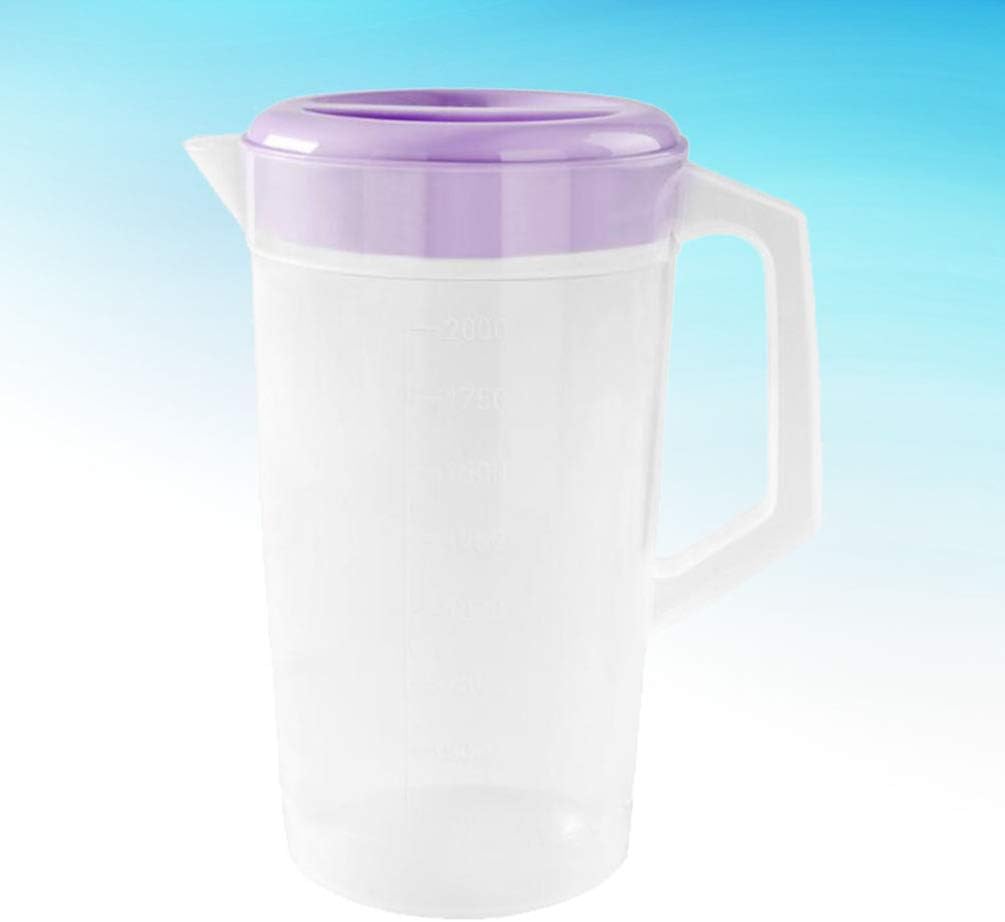 DOITOOL Jarra de vidrio para brillo de labios, jarra de plástico con tapa, jarra de agua de un galón, jarra de té helado resistente, jarra de agua