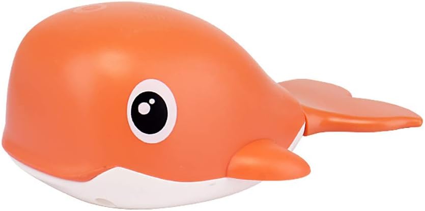 Juguete de baño para niños pequeños Bañera Wind-up Ballena Juguete Mecanismo Natación Ballena Bañera Juguete Agua Juguete (naranja)
