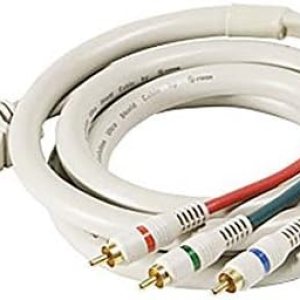 Cable de video componente SVGA a RGB de 50 pies HD-15 3-RCA macho Python D-Sub HDTV componente dorado RGB marfil 24 K placa de oro codificada por Cable de video componente SVGA a RGB de 50 pies HD-15 3-RCA macho Python D-Sub HDTV componente dorado RGB marfil 24 K placa de oro codificada por