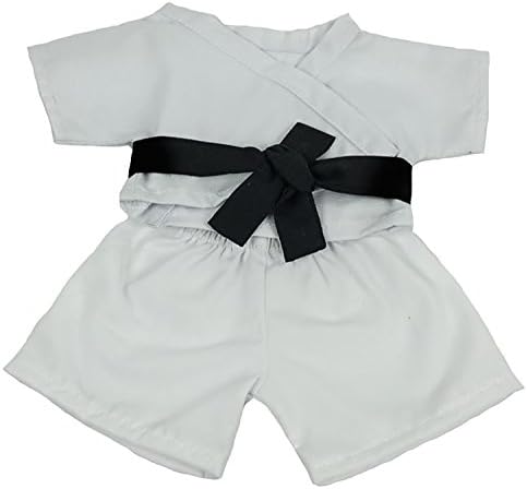 Traje de karate con cinturón de oso de peluche para 8 pulgadas a 10 pulgadas, construye un oso y haz tus propios animales de peluche