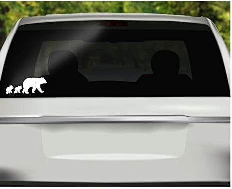 Calcomanía de vinilo Mama Bear Cubs Branches  Blanco  Fabricado en Estados Unidos por Foxtail Decals  para ventanas de automóvil, tabletas,
