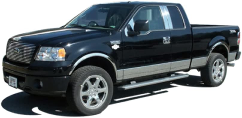 Compatible con Ford F-150 2004-2014 10 piezas de acero inoxidable basculante de panel basculante, kit inferior, 7.25 pulgadas – 7.5 pulgadas de