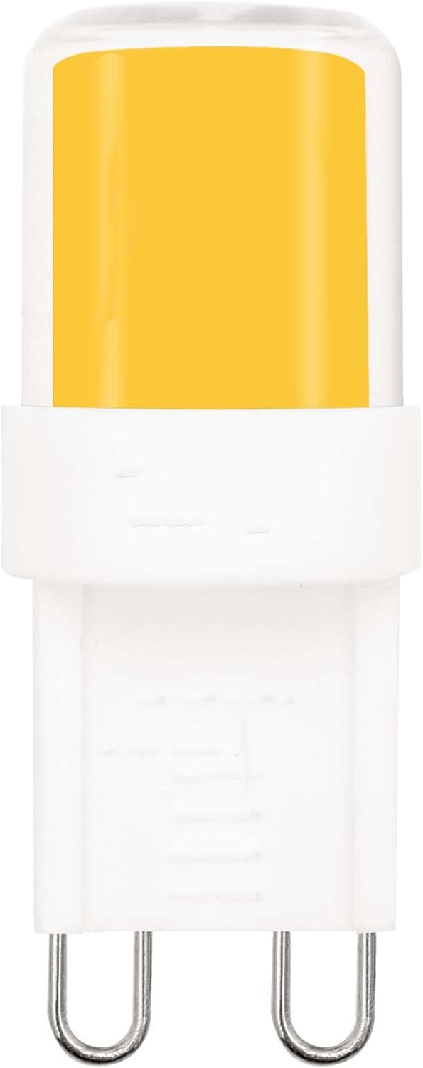 Paquete de 5 bombillas LED G9 2W 20 W equivalente a halógeno 3000 K, blanco cálido, 300 lúmenes, JCD, base bi-pines, campana extractora, bombillas