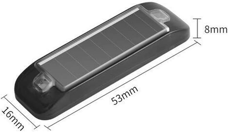 Aolyty Luz de advertencia solar, luz LED intermitente, impermeable, luz de seguridad alimentada por energía solar, paquete de 2 para conducción