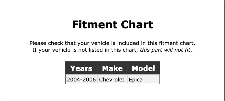 AC Expansion Valve Compatible With Chevrolet Epica 2004 2005 2006 PC-976744