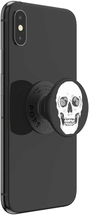 PopSockets Agarre para teléfono con soporte expansible, Skull PopGrip – Shaky Bones