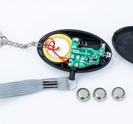 Othmro 2 llaveros de alarma de seguridad personal de 120 dB con sonido seguro, alarma personal de emergencia con luces LED para mujeres, hombres,