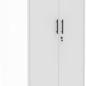 Armario de almacenamiento de metal para garaje con puertas de bloqueo y 4 estantes, armario alto con cerradura con llave, gabinete de herramientas Armario de almacenamiento de metal para garaje con puertas de bloqueo y 4 estantes, armario alto con cerradura con llave, gabinete de herramientas