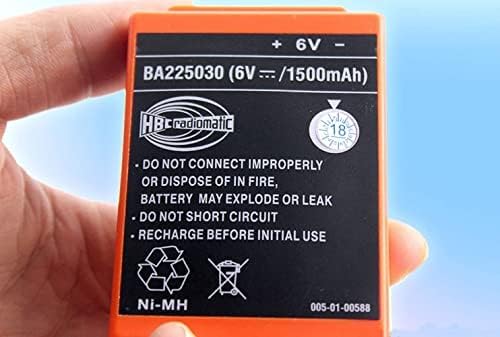 Paquete de 1 para HBC Radiomatic BA225030 6V 1500mAh batería Ni-Mh recargable para grúa HBC Control remoto bomba camión batería