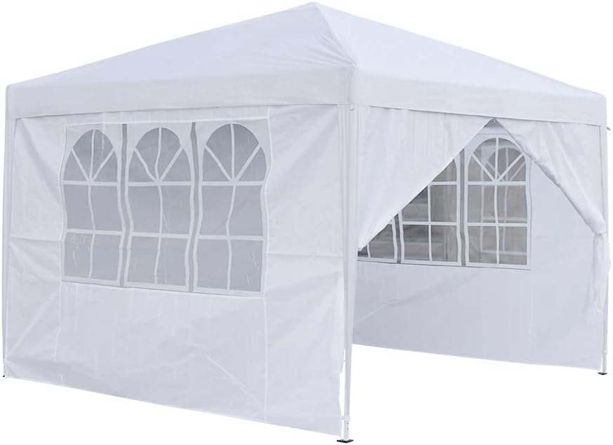 Panana Carpa desplegable para exteriores, carpa de 8.2 x 8.2 pulgadas, toldo plegable con 4 paredes laterales y bolsa de transporte para festival,