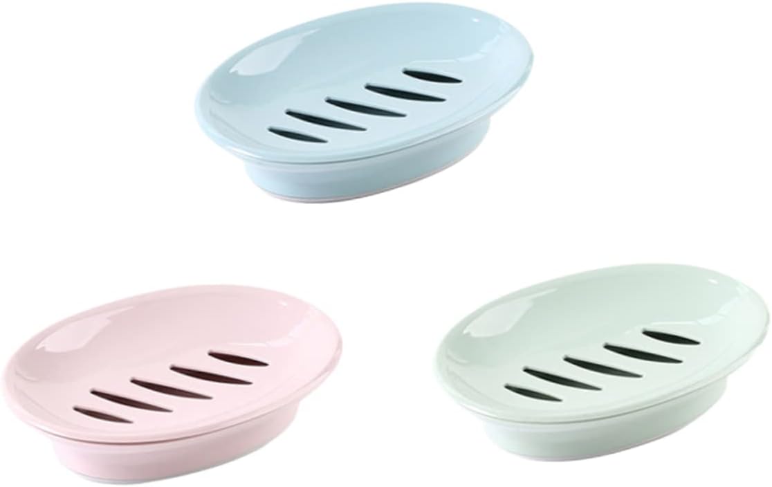 Zerodeko Caja de viaje de jabón redondo Jabonera redonda Jabonera en forma de corazón Jabonera Escurridor Titular Caja de jabón Jabonera Jabonera