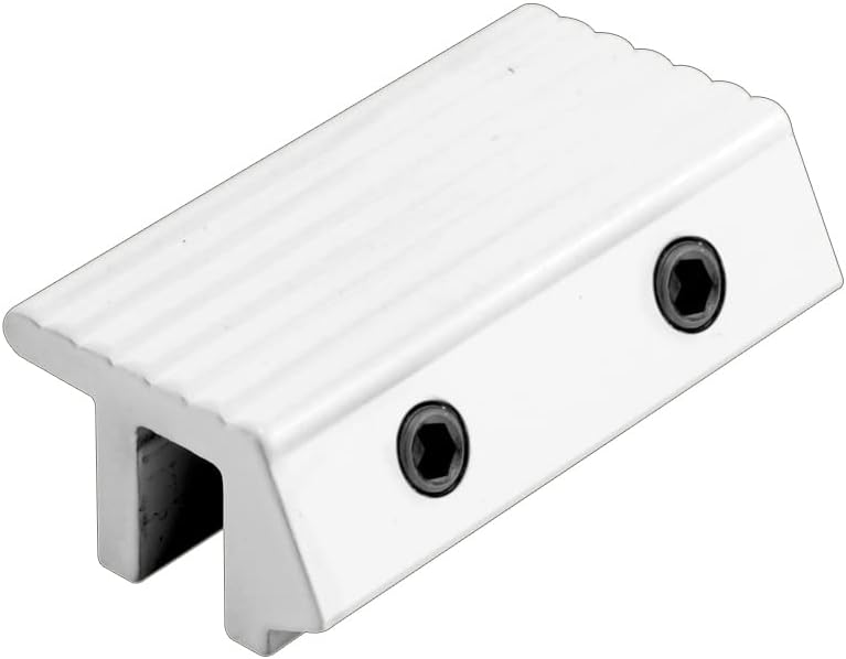 Defender Security U 9817 – Cerradura de puerta corredera pintada en blanco de construcción fundida a troquel de 14 pulgadas x 2 pulgadas (paquete
