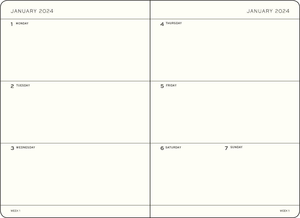 LEUCHTTURM1917 – Weekly Planner 2024 with extra booklet, Medium (A5) Hardcover, Port Red (Jan 1 – Dec 31, 2024)
