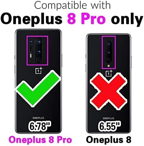 Asuwish Funda compatible con OnePlus 8 Pro One Plus 8Pro 5G, protector de pantalla de vidrio templado y funda de cuero con tapa para tarjetas,