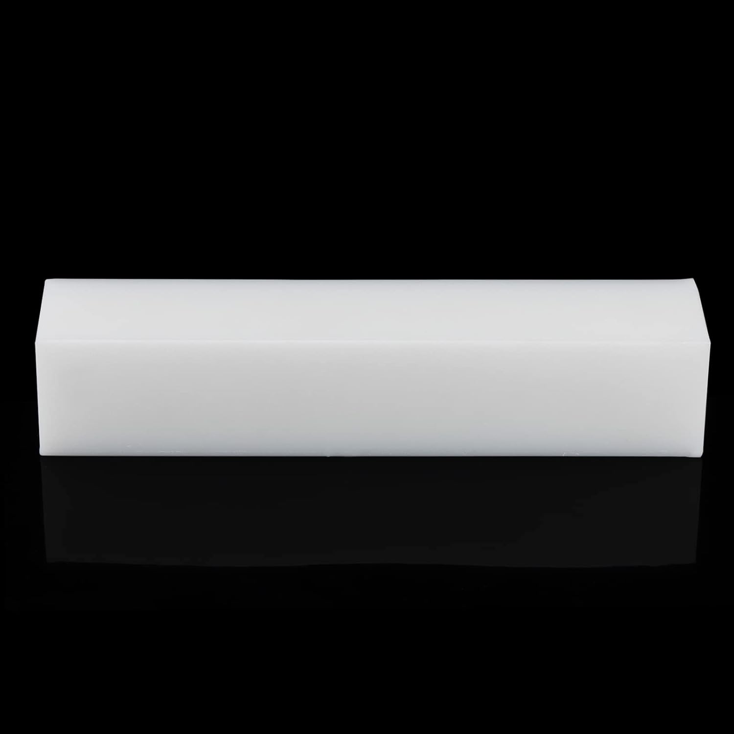 LEXININ Bloque roscado de nailon grande de 11.8 x 2.4 pulgadas, bloque roscado de plástico UHMW, bloque de roscado rectangular de nailon sólido para
