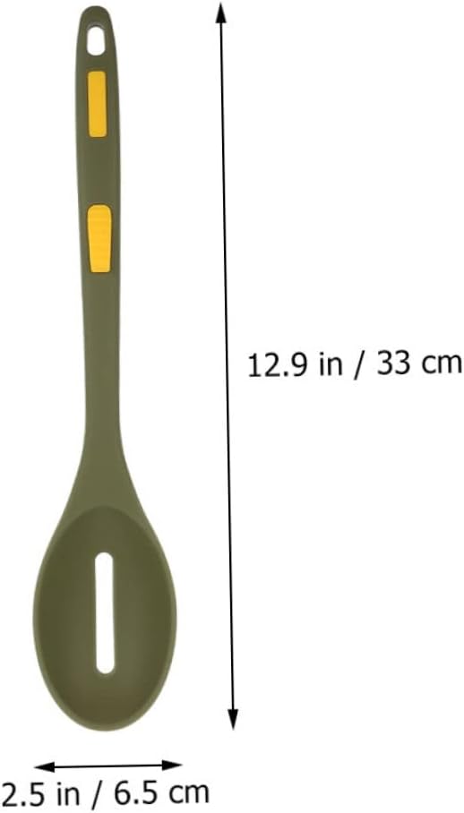 Cucharas de silicona para untar, 2 unidades, colador antiadherente, herramientas para hornear, cuchara de mezcla antiadherente, cucharas ranuradas