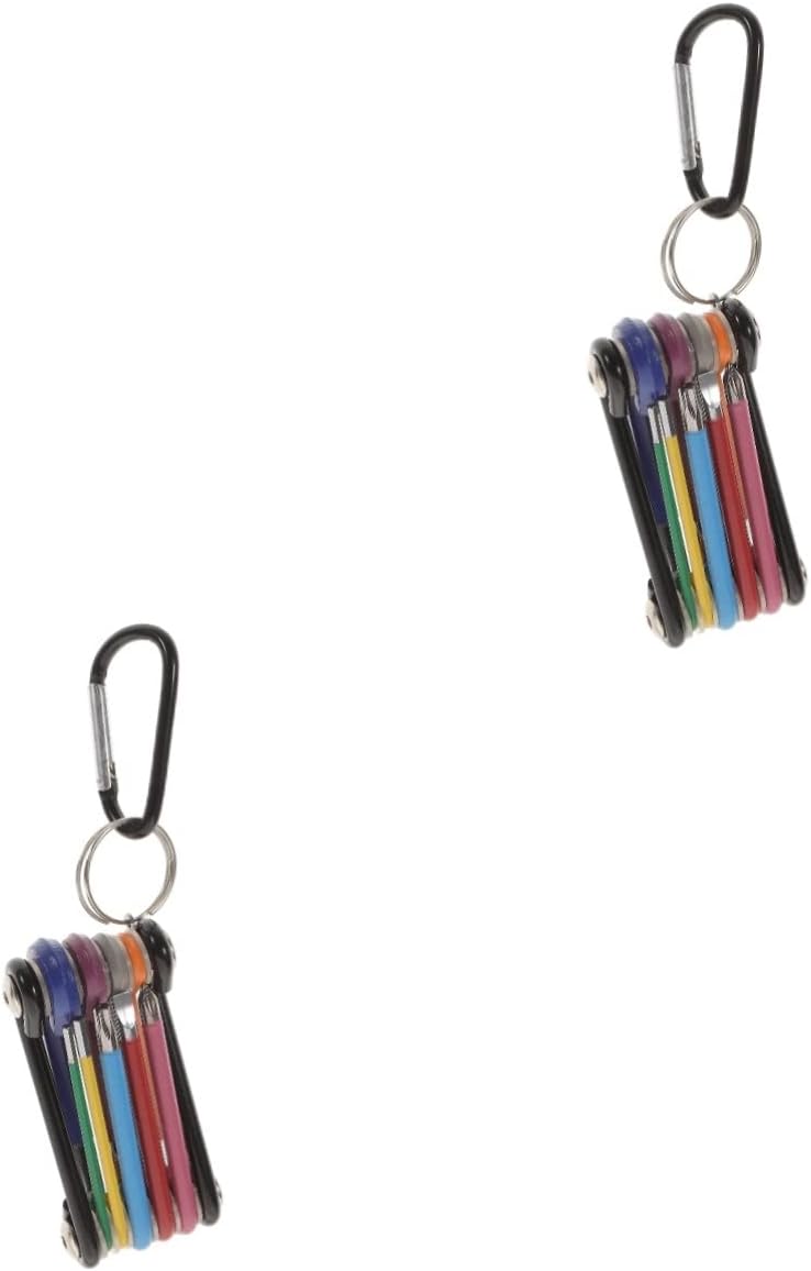 2 juegos hexagonal Llave de bicicleta plegable Imperial Destornillador Muebles Surtido Surtido Llave Hexágono Mini Plegable Mano Estrella Re para