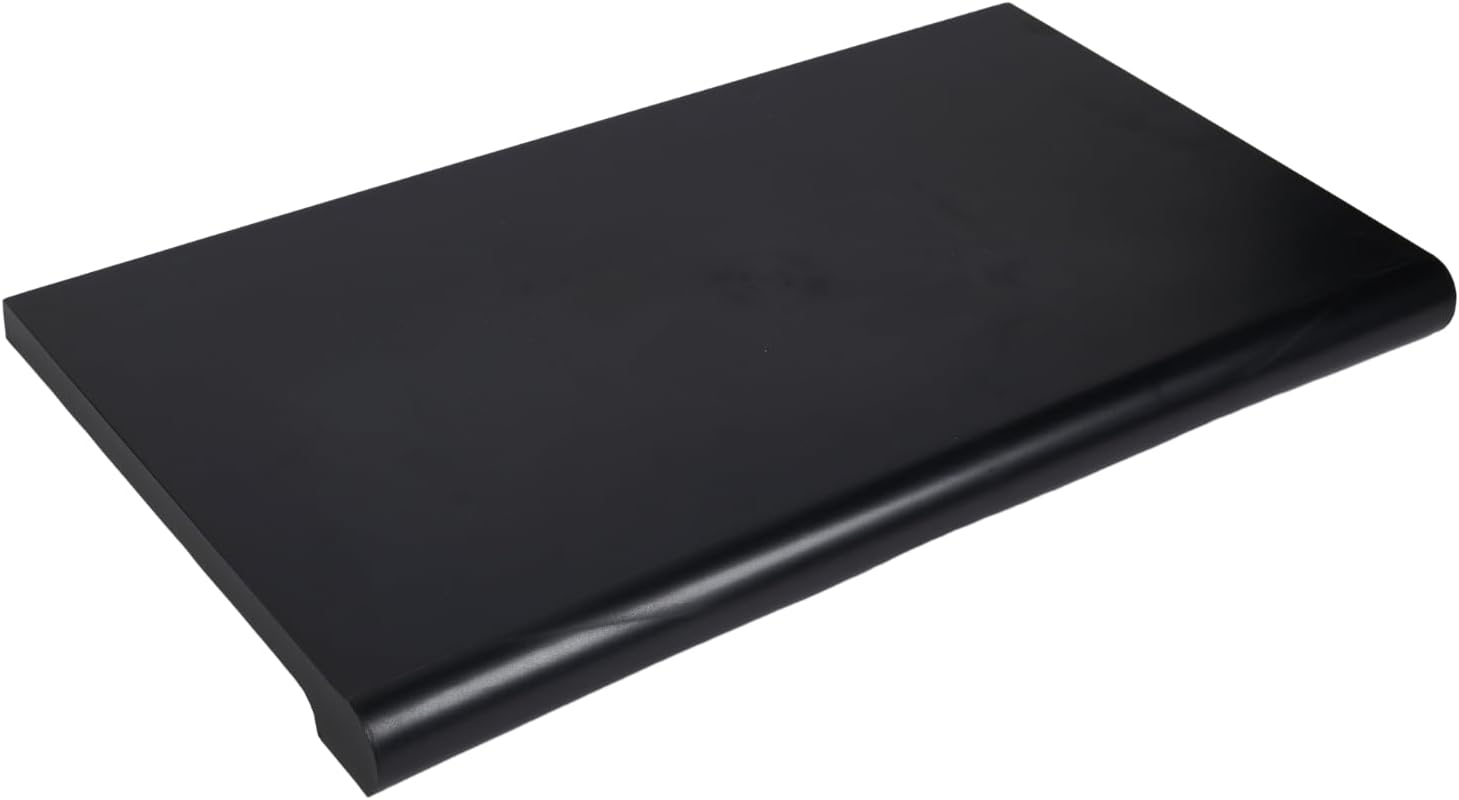 Bullnose – Estante moldeado por inyección negro, 13 pulgadas de ancho x 24 pulgadas de largo