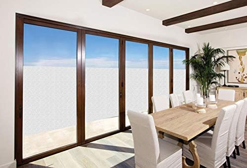 Película de privacidad para ventana, no adhesiva, bloqueo de calor, calcomanías de vidrio esmerilado extraíbles con herramientas para baño,