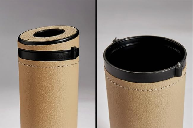 1 caja de almacenamiento de pañuelos para automóvil, soporte de papel de seda multifuncional para romper ventanas de emergencia de cuero ABS, caja