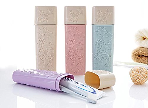 WOIWO 2PCS un contenedor de cepillo de dientes portátil simple y elegante de viaje