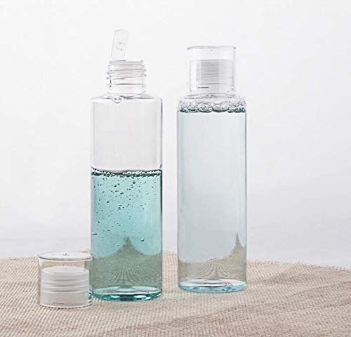 Frasco de botella de plástico vacío transparente de 3.4 fl oz3.4 oz con reductor de orificio y tapa de tornillo Envase de embalaje de viaje