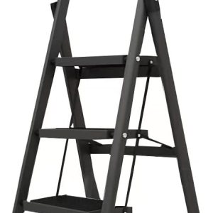 Escalera plegable con plataforma antideslizante, marco de acero portátil para adultos con pedal antideslizante, escalera de acero resistente Escalera plegable con plataforma antideslizante, marco de acero portátil para adultos con pedal antideslizante, escalera de acero resistente